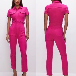 Good American Malibu Pink Fit For Success Jumpsuit - Women’s size Small